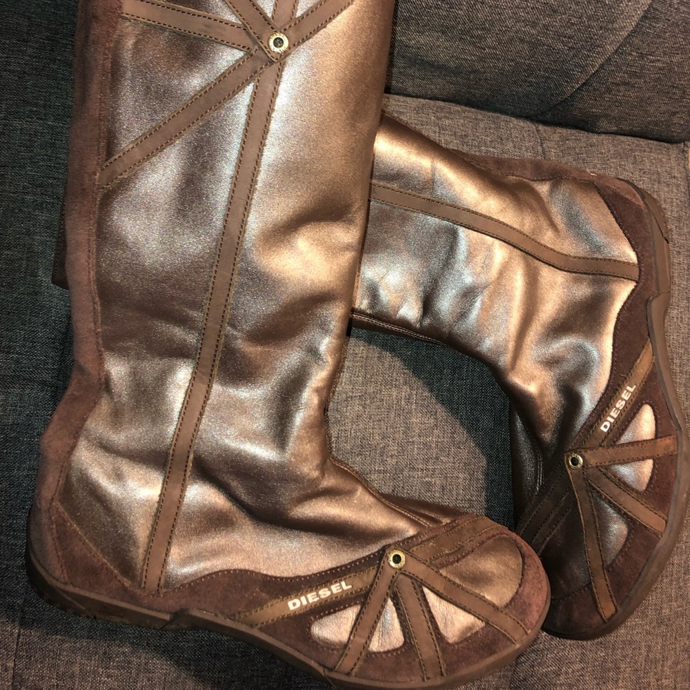 Diesel Run-To Leather Boots